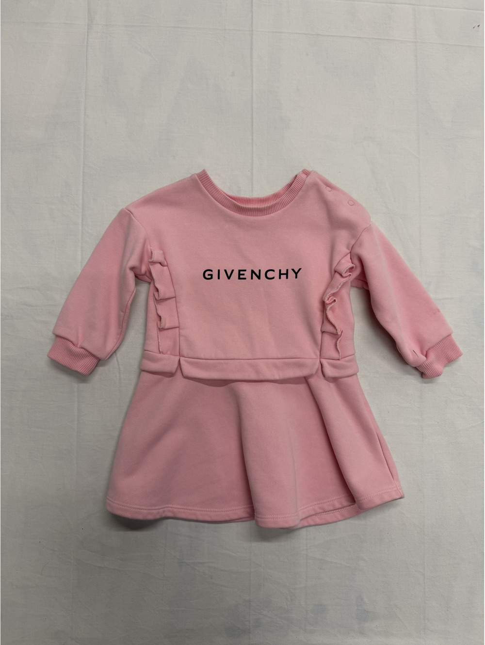 Givenchy Pink Baby Dress with Logo Print